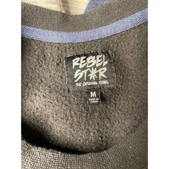 Rebel Star colorblocked heathered crewneck men's sweatshirt Medium - Picture 4 of 5